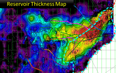 Parta Reservoir Thickness Map